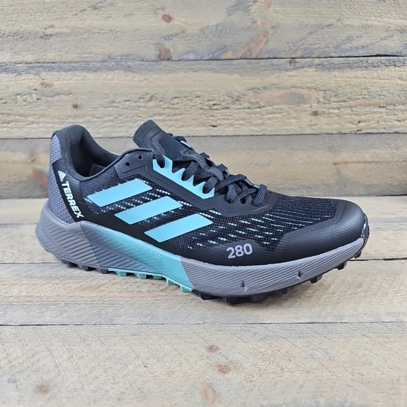 adidas Shoes - adidas Terrex Agravic Flow 2 Women's Trail Running Shoes Bkack Grey Blue Mint